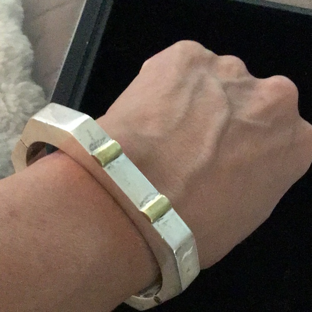 Sterling silver with gold accent bracelet